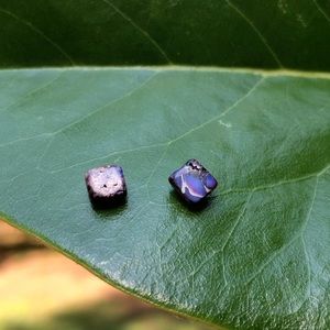 Purple Marbled Square Studs